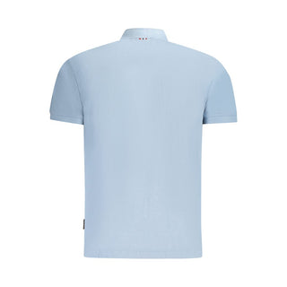 Napapijri Light Blue Cotton Men Polo Shirt - Ginchy