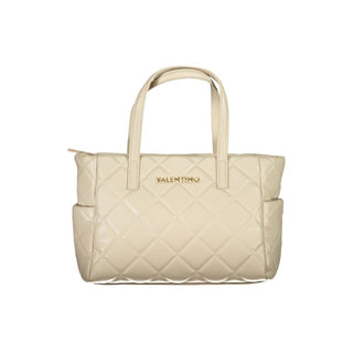 Mario Valentino Beige Recycled Handbag with Adjustable Strap