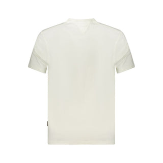 Napapijri White Cotton Men T-Shirt - Ginchy