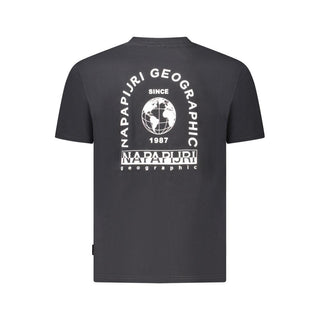 Napapijri Black Cotton Men T-Shirt - Ginchy