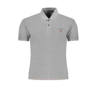 Napapijri Brown Cotton Men Polo Shirt