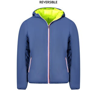 Norway 1963 Blue Polyamide Men's Reversible Jacket - Ginchy