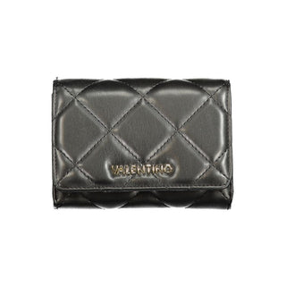 Mario Valentino Recycled Black Polyethylene Wallet with Coin Purse and Card Slots