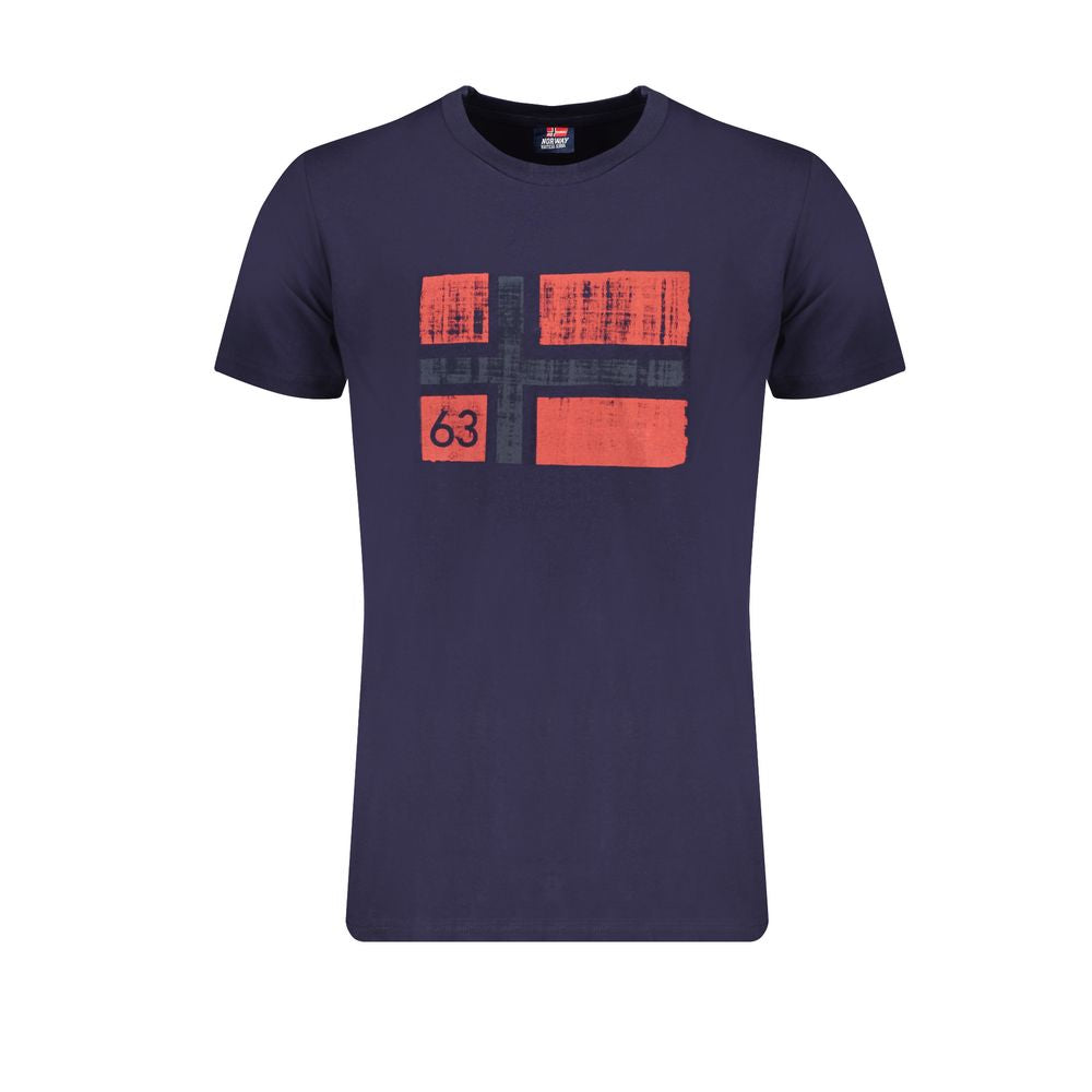 Norway 1963 Blue Cotton T-Shirt - Ginchy