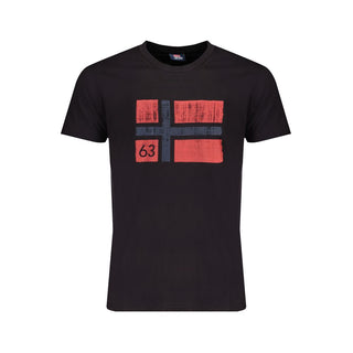 Norway 1963 Black Cotton T-Shirt - Ginchy