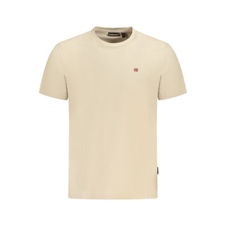 Napapijri Beige Cotton Men T-Shirt - Ginchy