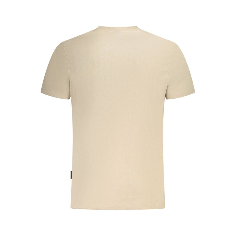 Napapijri Beige Cotton Men T-Shirt - Ginchy