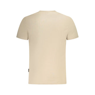 Napapijri Beige Cotton Men T-Shirt - Ginchy