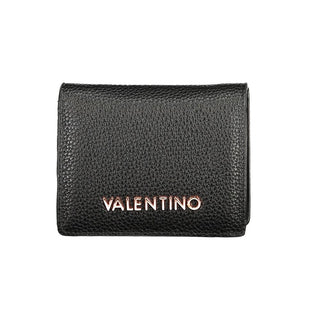 Mario Valentino Eco-Friendly Black Wallet with Automatic Closure