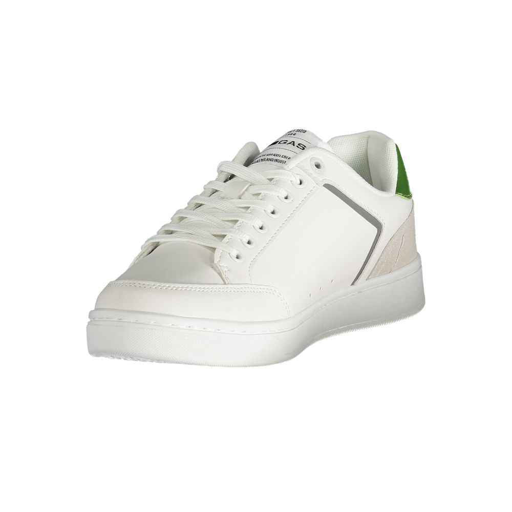 Gas White Polyester Men Sneaker