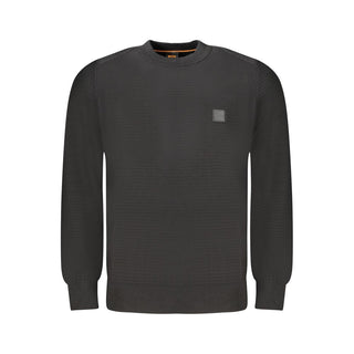 Hugo Boss Black Cotton Men Sweater - Ginchy