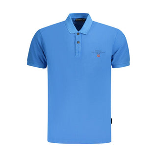 Napapijri Blue Cotton Men Polo Shirt - Ginchy