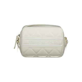 Mario Valentino Chic White Polyethylene Handbag with Adjustable Strap