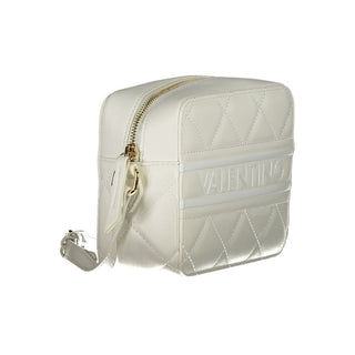 Mario Valentino Chic White Polyethylene Handbag with Adjustable Strap