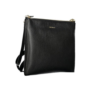 Coccinelle Black Leather Crossbody Handbag with Adjustable Strap