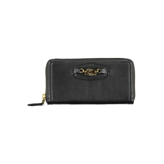 Ralph Lauren Black Polyethylene Wallet with Coin Purse and Zip Closure