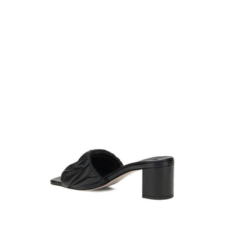 Miu Miu Black Lamb Ovis Aries Aries Stiletto Heel Sandals