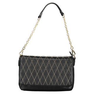 Mario Valentino Black Polyethylene Handbag with Versatile Chain Handle