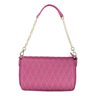 Mario Valentino Purple Polyethylene Handbag with Removable Chain Handle