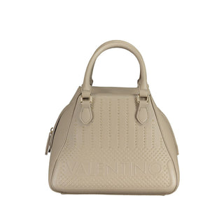 Mario Valentino Beige Polyethylene Handbag with Adjustable Strap