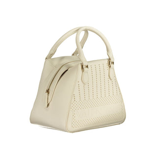 Mario Valentino White Handbag with Adjustable Shoulder Strap