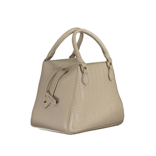 Mario Valentino Beige Polyethylene Handbag with Adjustable Strap