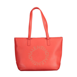 Mario Valentino Red Eco-Friendly Handbag with Adjustable Strap