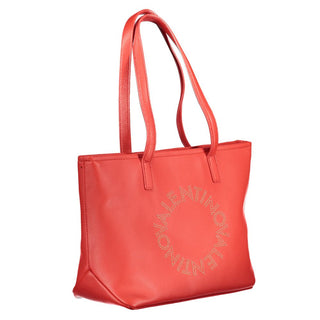 Mario Valentino Red Eco-Friendly Handbag with Adjustable Strap