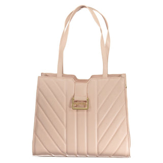 Mario Valentino Chic Pink Polyethylene Handbag with Versatile Handles