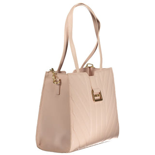 Mario Valentino Chic Pink Polyethylene Handbag with Versatile Handles
