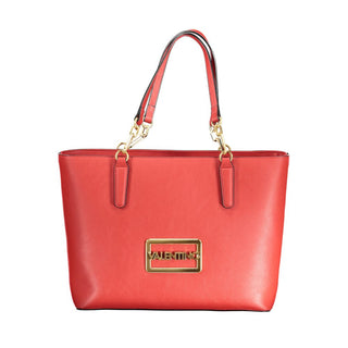 Mario Valentino Red Polyethylene Handbag with Adjustable Strap