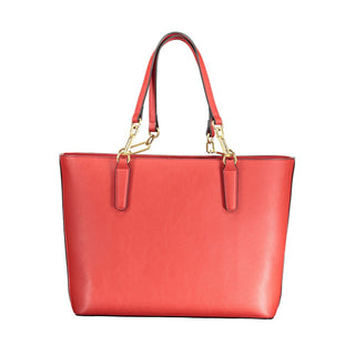 Mario Valentino Red Polyethylene Handbag with Adjustable Strap