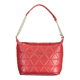 Mario Valentino Red Polyethylene Handbag with Adjustable Strap
