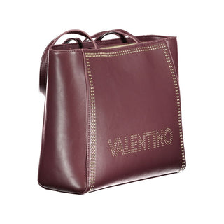 Mario Valentino Recycled Red Shoulder Bag with Contrast Details