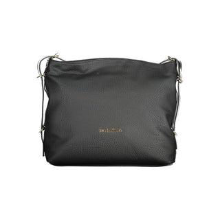 Mario Valentino Recycled Black Polyethylene Handbag with Adjustable Handle