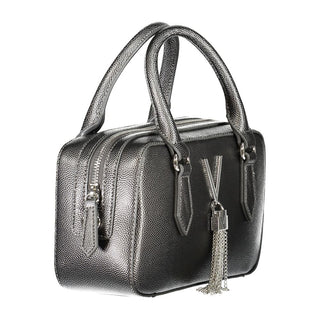 Mario Valentino Gray Polyethylene Handbag with Removable Shoulder Strap
