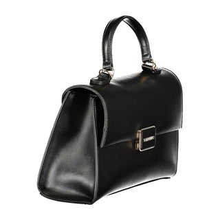 Mario Valentino Deluxe Black Handbag with Adjustable Strap