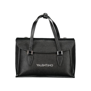 Mario Valentino Recycled Black Handbag with Adjustable Strap