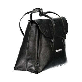 Mario Valentino Recycled Black Handbag with Multi-Pocket Design