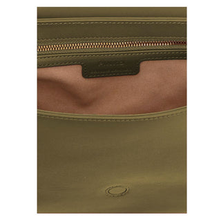 PINKO Green Leather Logo Crossbody Bag