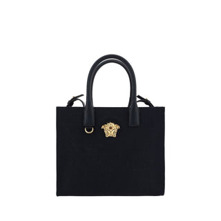 Versace Iconic Cotton Shoulder Bag with Medusa Detail