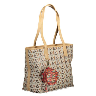Mario Valentino Beige Handbag with Coin Purse and Logo