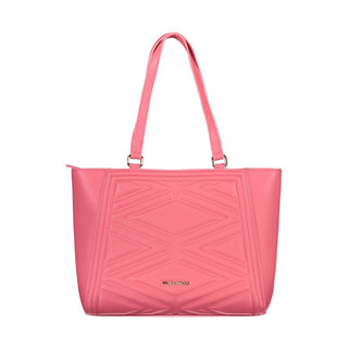 Mario Valentino Pink Polyethylene Handbag with Adjustable Strap