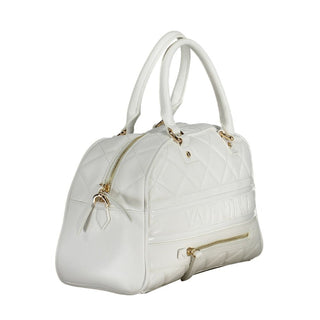 Mario Valentino White Polyethylene Handbag with Adjustable Strap