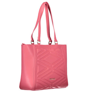 Mario Valentino Pink Polyethylene Handbag with Adjustable Strap