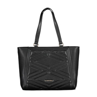 Mario Valentino Black Polyethylene Handbag with Adjustable Strap