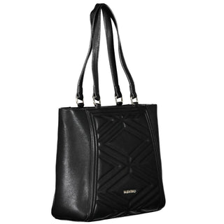 Mario Valentino Black Polyethylene Handbag with Adjustable Strap