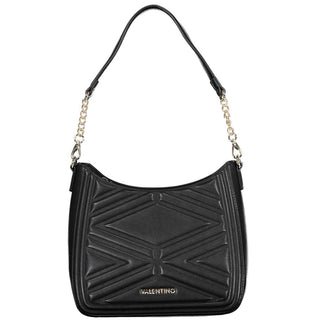 Mario Valentino Black Polyethylene Handbag with Adjustable Strap