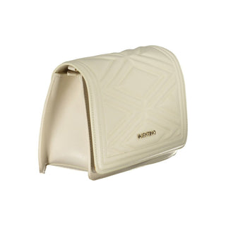 Mario Valentino Beige Adjustable Handbag with Contrasting Details