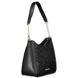 Mario Valentino Black Polyethylene Handbag with Adjustable Strap